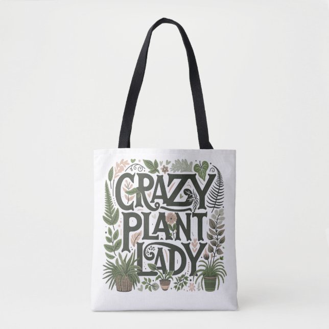 Tote Bag Dame Plante folle (Devant)