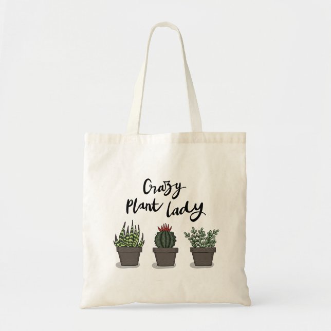 Tote Bag Dame Plante folle (Devant)