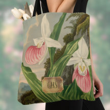 Dame Rose Monogramme Floral Vintage Orchidée Sabot