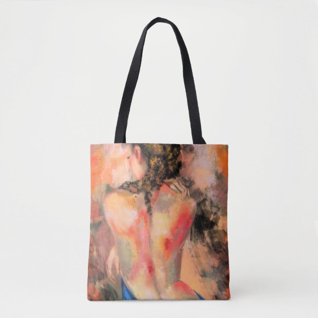 Tote Bag Dame séduisante - Peinture corporelle de femme Abs (Devant)