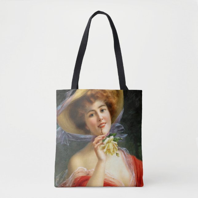 Tote Bag Dame tombée en rouge (Devant)