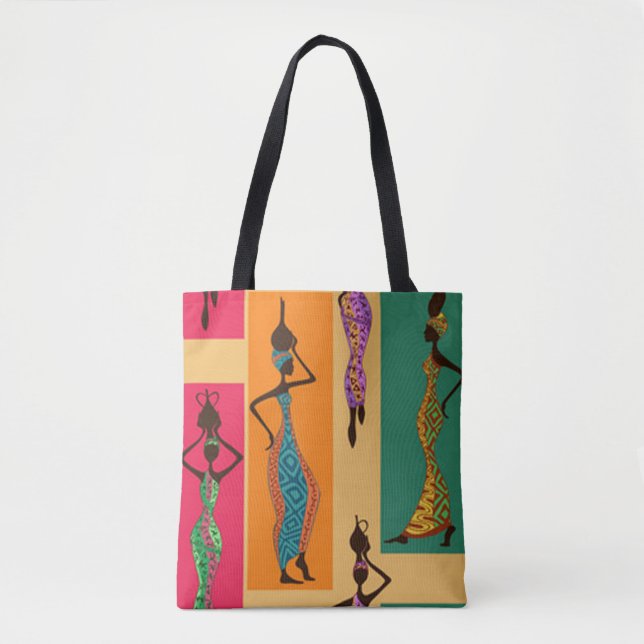 Tote Bag Dames africaines colorées (Devant)