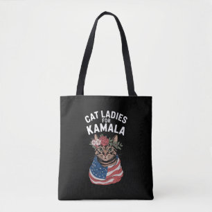 Tote Bag Dames aux Chats Pour Kamala Dame aux Chats Harris