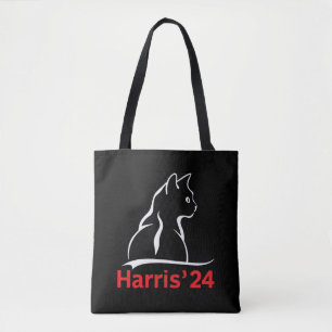 Tote Bag Dames de chat pour Kamala Chat 2024 Présidente Kam