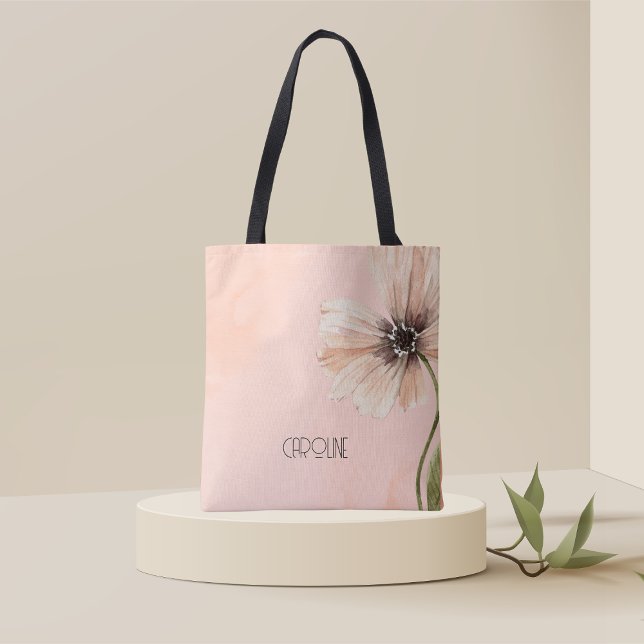 Tote Bag Dames Élégant Fleur Sauvage Bohème Mignon (Créateur téléchargé)