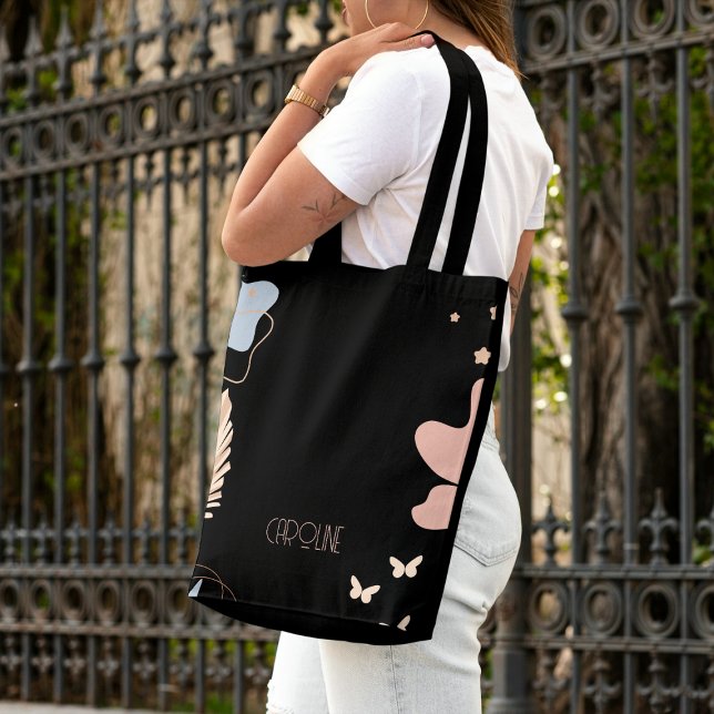 Tote Bag Dames Élégant Noir Boho Mignon  (Créateur téléchargé)