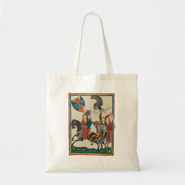 Tote Bag Damsel In Distress, Art Médiéval Du XIVe Siècle (Devant)
