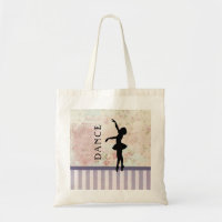 Dance - Ballerina Silhouette on Vintage Background
