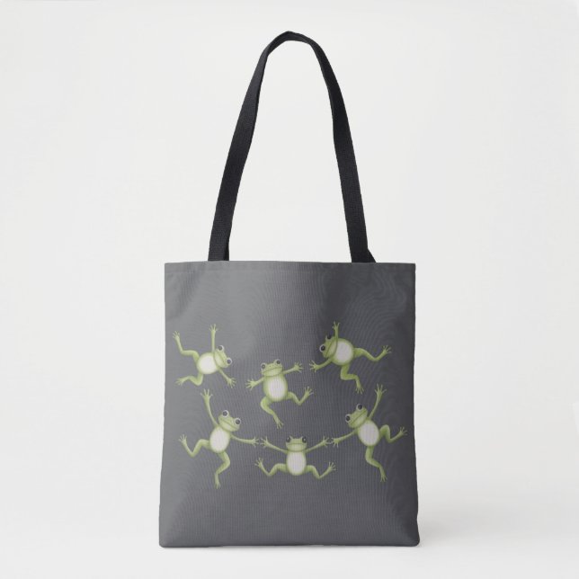 Tote Bag Dancing Frogs Cute Amphibian Nature Lover Gift  (Devant)