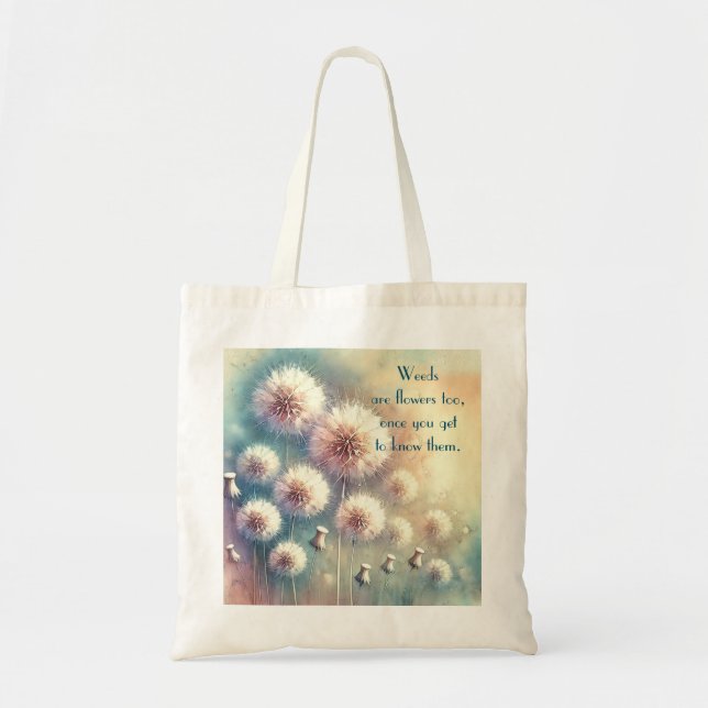 Tote Bag Dandelion Blowball & Citation (Devant)
