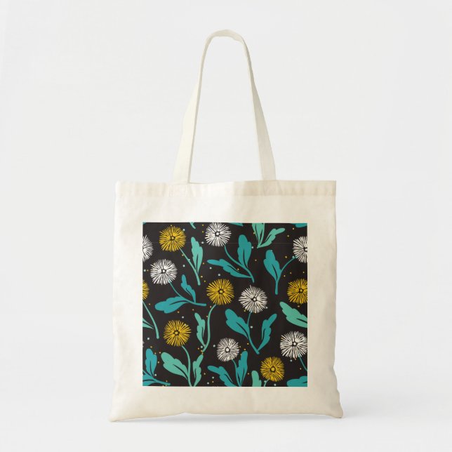 Tote Bag Dandelion de printemps Fleurs et design Feuille (Devant)