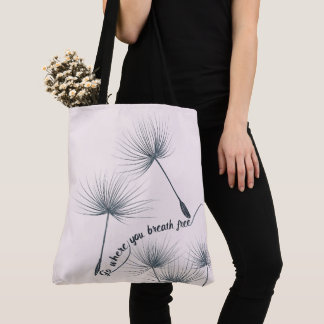 Tote Bag Dandelion graines Allez là où vous respirez libre