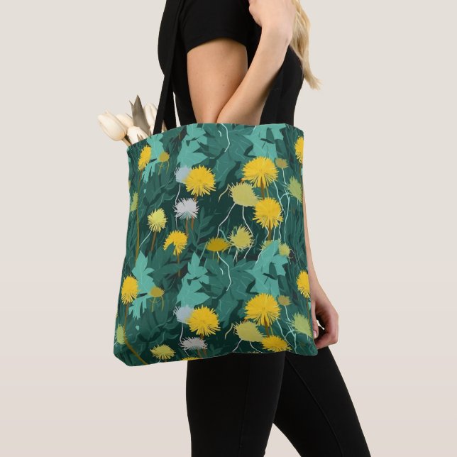 Tote Bag Dandelions jaunes d'été (De près)
