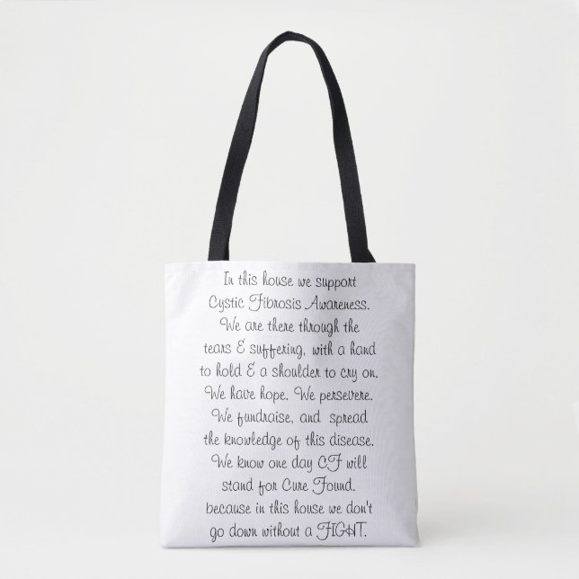 Tote Bag Dans cette Chambre - mucoviscidose Fourre-tout (Devant)
