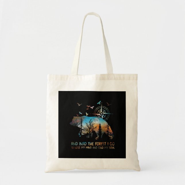 Tote Bag Dans La Forêt Je Vais Perdre Mon Esprit (Devant)