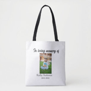 Tote Bag Dans la mémoire d'amour d'ajouter nom mémorial gar