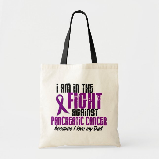 Tote Bag Dans le combat contre le PAPA de Cancer (Devant)