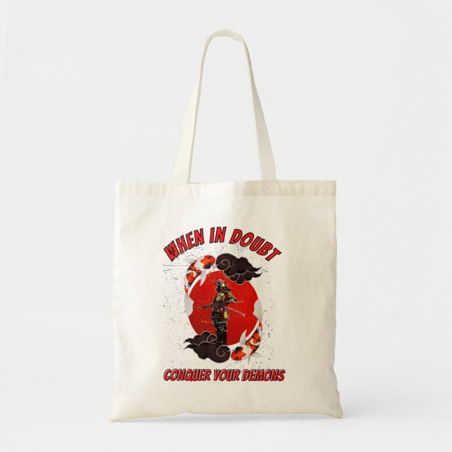 Tote Bag Dans le doute, conquérir vos démons (Devant)