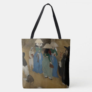 Tote Bag "Dans le marché" Art asiatique classique sur un