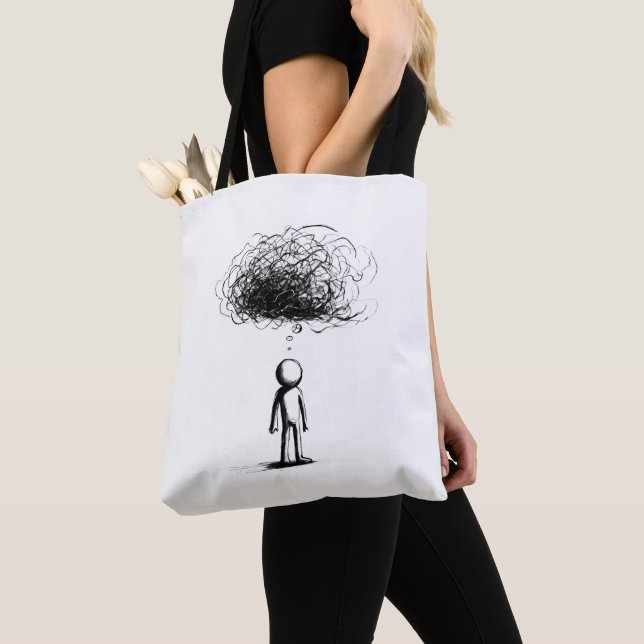 Tote Bag Dans le nuage de pensée (De près)