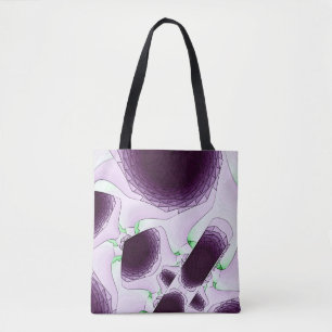 Tote Bag Dans l'ombre de la couleur Violet
