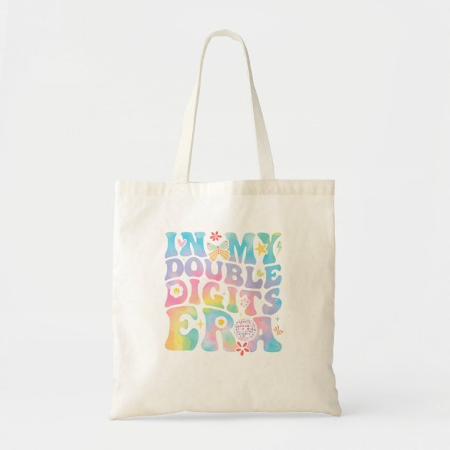 Tote Bag Dans Mes Double Chiffres Era Retro 10 Ans 10E Bir (Devant)