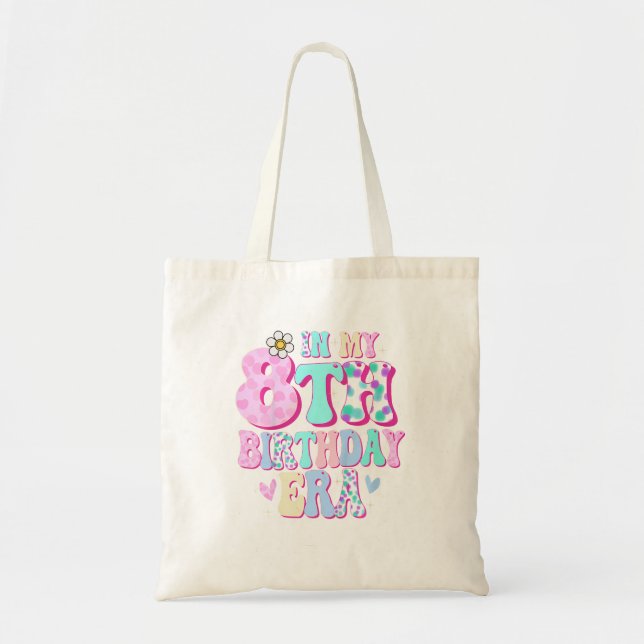 Tote Bag Dans Mon 8E Anniversaire Era Girl Dons Huit Annive (Devant)