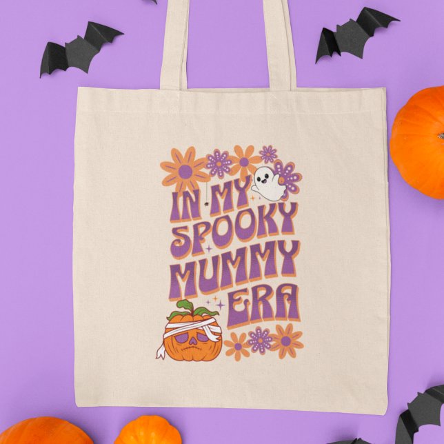 Tote Bag Dans Mon Éffrayante Époque Maman Fun Retro Hallowe (Créateur téléchargé)