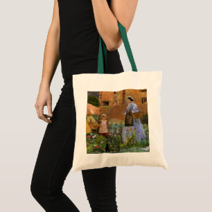 Tote Bag Dans un jardin à Cookham par George John Pinwell