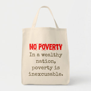 Tote Bag Dans une nation riche - Citation de pauvreté