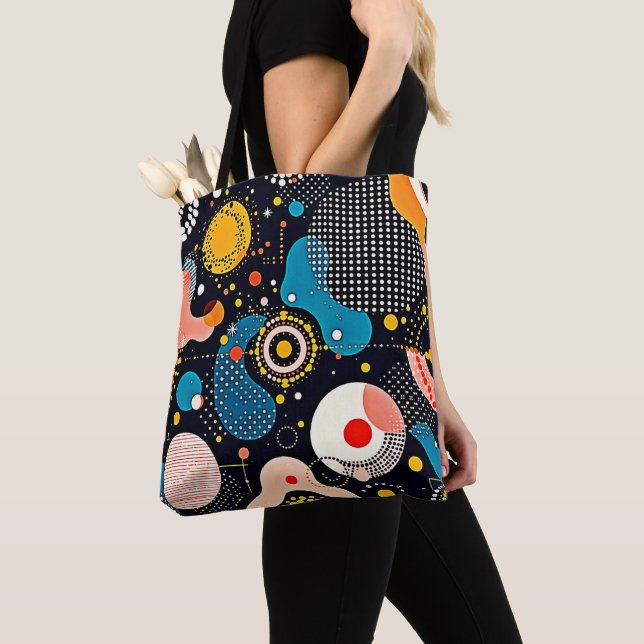 Tote Bag Danse cosmique Abstraite (De près)