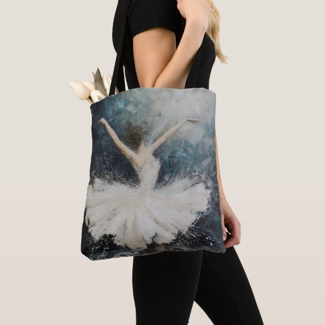 Tote Bag Danse de ballerine Art abstrait (De près)
