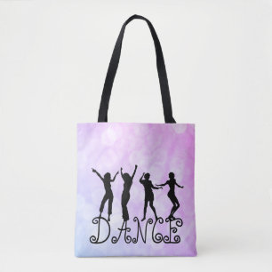 Tote Bag Danse de Bokeh de danseurs de silhouette