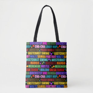Tote Bag Danse de salle de bal   Styles colorés de danse