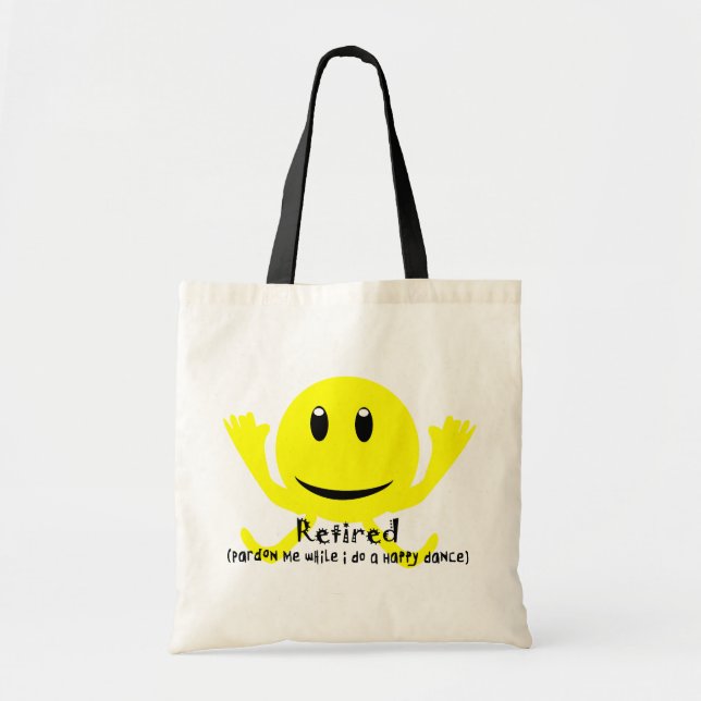 Tote Bag DANSE HEUREUSE JAUNE "retirée" (Devant)