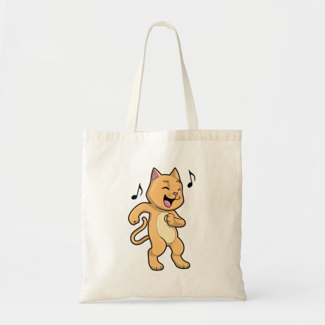 Tote Bag Danse Musique Cat (Devant)