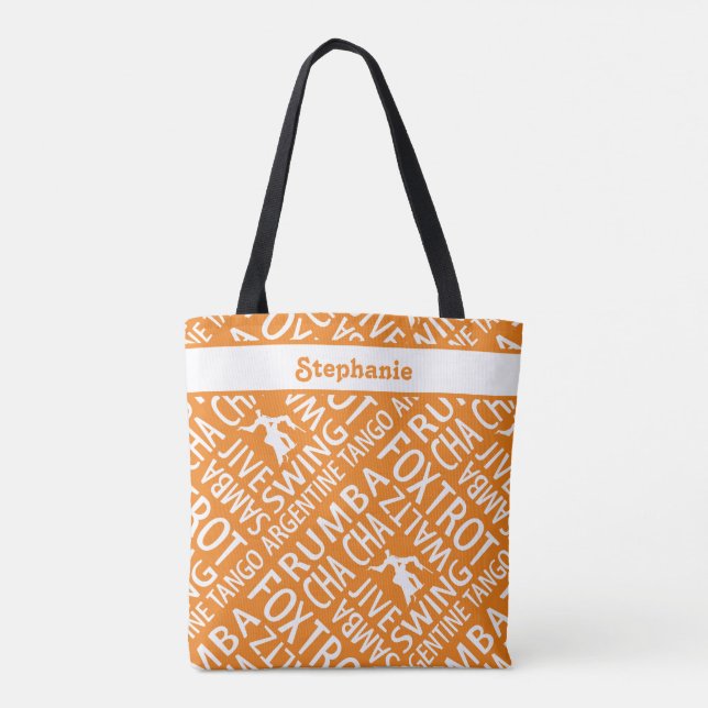 Tote Bag Danse Orange Personnalisée (Dos)