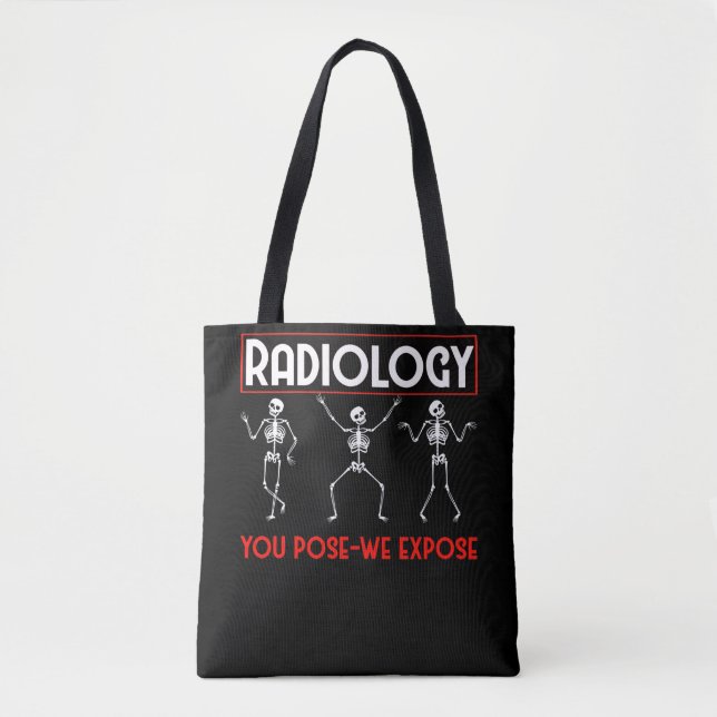 Tote Bag Danse Skeleton Xray Radiologiste drôle Radiologie (Devant)