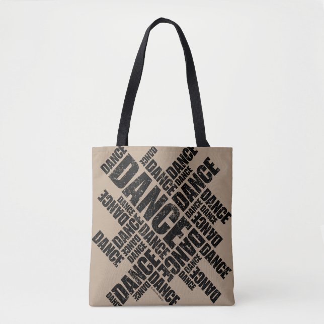 Tote Bag Danse typographique (affligée) (Devant)