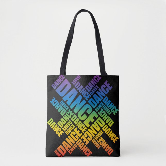 Tote Bag Danse typographique (spectre) (Devant)