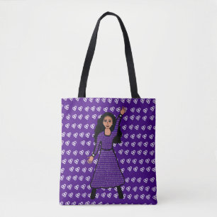 Tote Bag Danseur d'argent violet #2