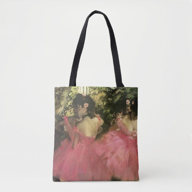 Tote Bag Danseur en rose par Edgar Degas (Devant)