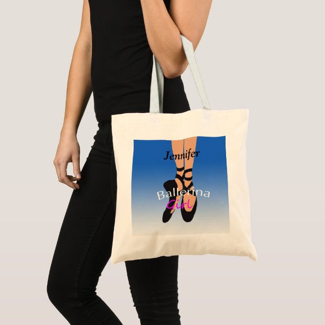 Tote Bag Danseuse de ballerine avec le nom (Devant (produit))
