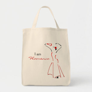 Tote Bag Danseuse de flamenco avec Slogan personnalisable