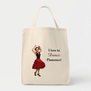 Tote Bag Danseuse de flamenco mignonne (personnalisée)