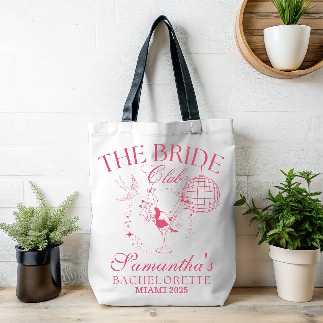 Tote Bag Danseuse de martini, la mariée disco  (Créateur téléchargé)