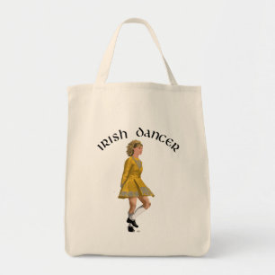 Tote Bag Danseuse de step irlandais - Robe dorée