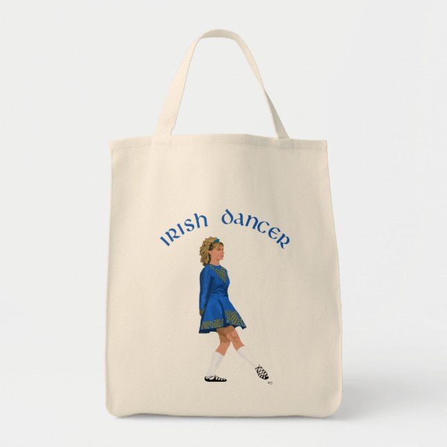 Tote Bag Danseuse Irlandaise Blonde en Bleu (Devant)