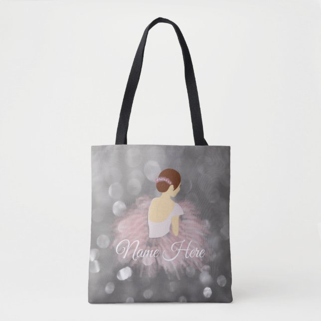 Tote Bag Danseuse nommée personnalisée de ballerine de (Devant)