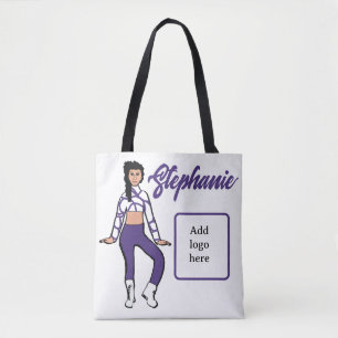 Tote Bag Danseuse personnalisée Fourre-tout (Blanc de raisi